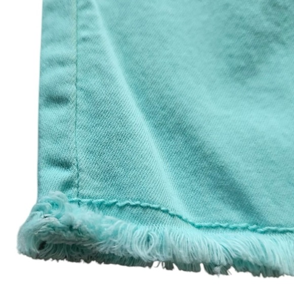 Time and Tru Size 12 Cropped Skinny Fit Cutoff Mint Green Mid-Rise Jeans - Picture 4 of 5